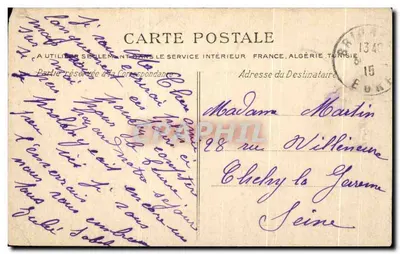 Bilhete postal antigo La Normandie Brionne La Vallee vista tirada do Castelo — Verso