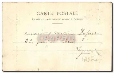 Marseille - Kaskada Pałacu Longchamp — 1890, Wydawnictwo Giletta, Nice, nr 361.906 — Rewers