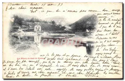 Bilhete postal antigo Les Hotels du Saut du Doubs