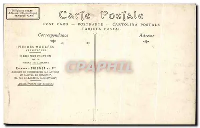 Pies — figura z kamienia — Pierre Mouleées Artistiques Edmond Coignet et Cie — Rewers