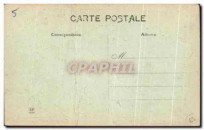 Bilhete postal antigo As Pirinéus Vallee Alta de Aube Aragnouet Visão do Village No fundo o pico Mauvais — Verso