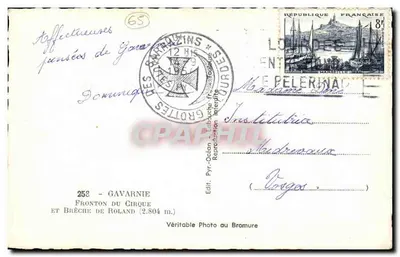 Fronton do Cirque e Brecha de Roland — Gavarnie — Editor Pyr. Océan — Verso