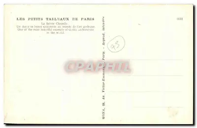 A Santa Capela — Um dos mais belos exemplos do mundo do arte gótica — Môna, n°1031 — Verso