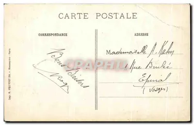 Reims (Marne) — Canto da rue des Cordeliers e da rue de l'Université após os bombardeios — Visé Paris 113 — Verso