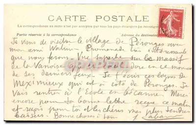 Pérouges — Vista geral — Berthet, Confluent, tabac — Verso