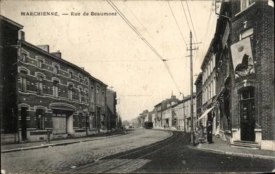 Marchienne — Rue de Beaumont — Fototipia Préaux Frères, Ghalin