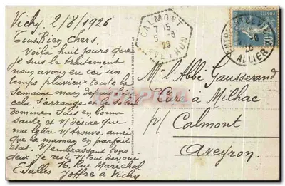 Vichy — Orangeria Célestynów — wydawca nieznany, nr 115 — Rewers