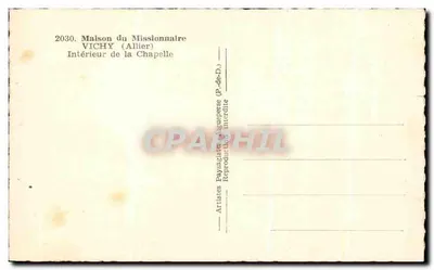 Widok wnętrza kaplicy — Dom Misjonarza — Vichy (Allier) — Rewers
