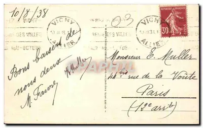 Vichy-Plage — Brzegi rzeki Allier — CPAPHIL n°252 — Rewers