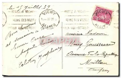 Vichy (Allier) — Spacer nad brzegami Allier — Coll. Faure-Combes — Rewers