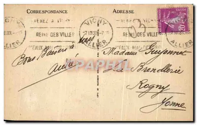 Vichy — Katedra św. Ludwika — Widok panoramiczny — LL — Rewers