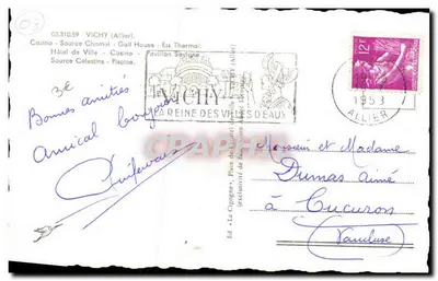 Vichy — widok panoramiczny — Wyd. La Cigogne, Vichy (Allier) — Rewers