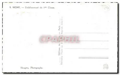 Vichy — Estabelecimento de 1ª Classe — Éditions du Griffe, Paris — Verso