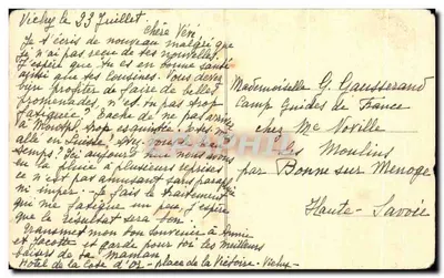 Vichy — Vue du lac avec pêcheur et canot — L'Allier, éditeur — Verso