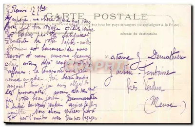 Reims — Plac i Statua Colberta — Wydawca B. (B. ?) — Rewers