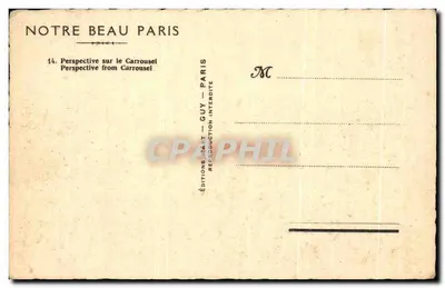 Carrousel — Vista del Carrousel — Ediciones GUY — Reverso