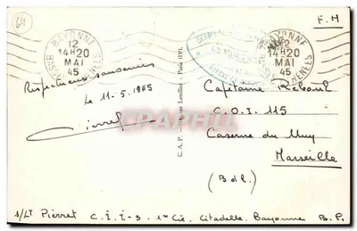 Bayonne — Het Publieke Tuin — uitgever A.41 — Achterkant