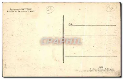 La Nive przy Pas-de-Roland — Okolice Bayonny — Artystyczne wydawnictwo R. Bergevin, nr 6473 — Rewers