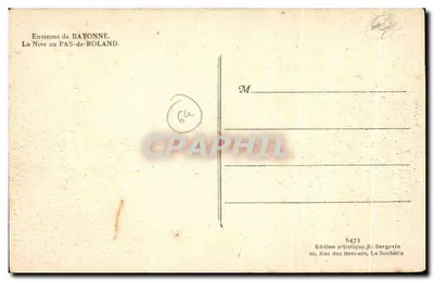 ला निव अव पास-डे-रोलांड — बैयॉन्ने के आसपास — कला छापा आर. बर्जिविन, संख्या 6473 — पीछे