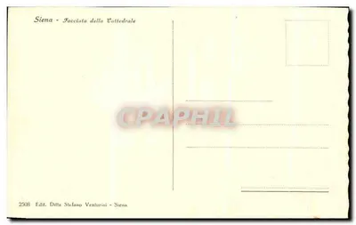 Siena - Fasada Katedry — Wydawca Stefano Venturini, nr 2508 — Rewers