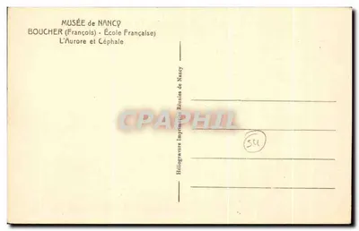 Aurora i Cephalus — Muzeum w Nancy — Boucher (Francuski) - Szkoła Francuska — Rewers