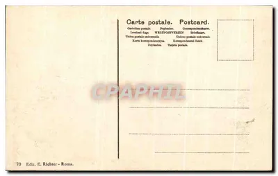 Roma - Anfiteatro Flavio ou Colosseu — editor E. Richter, n°70 — Verso