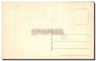 Batz (Loire-Inf) — Rocha estranha perto das Grutas das Gêmeas — 12º milha — Editor F. Clippénu, Nantes — Verso