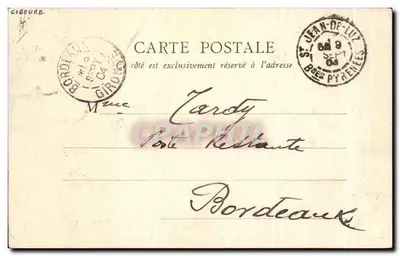 Saint-Jean-de-Luz — Rochers du Fort Soccoa — B. J. C., Paris — Verso