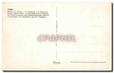 Place Saint-Pierre - Widok na Bazylikę i Watykan — Cecamai, nr 1936 — Rewers