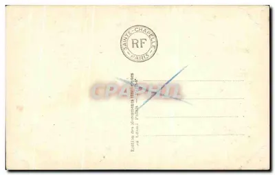 Święta Kaplica. Wysoka brama kaplicy. Deszcz. — Wydawnictwo Zabytków, Wielki Pałac, Paryż. — Rewers
