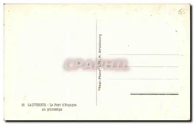 Cauterets — Most Hiszpański — wiosna — "Real-Photo" C.A. P. Strasbourg — Rewers