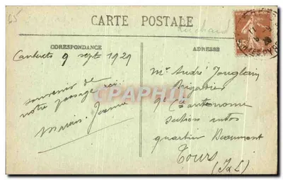 Cauterets (H.-P.) — Wodospad Lutour, główna część — Carrache, wydawca, Paul — Rewers