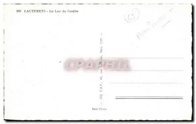 Cauterets — Jezioro Gaube — n°209 — Réal-Photo — Rewers