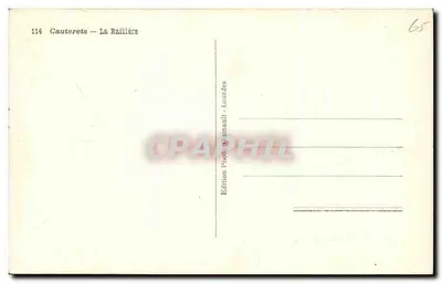 Cauterets — La Raillère — Edição Fotográfica Lourdes — Verso