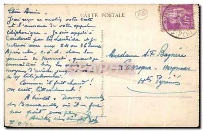 Capvern (Altas Pirineos) — Hacia el Laca — M.D. — n°16 — Reverso
