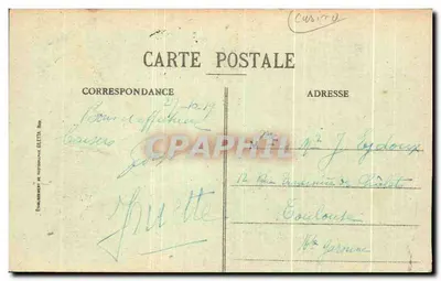 Cartolina d'epoca Place Massena Tramways del Casinò Municipale di Nice — Verso