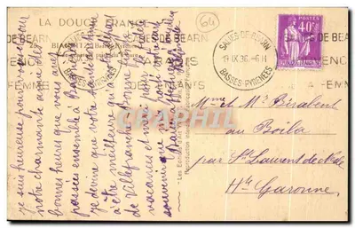 Vista aerea di Biarritz — editore J. Vion, n° 107 — Verso