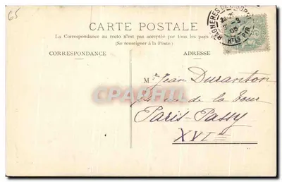Most Pégüère — Cauterets — A. Villatte, Tarbes, n° 29 — Rewers