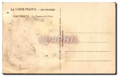 Cauterets - Le Pégueure e o Gave — Edição de Arte YVON, P. 34 — Verso