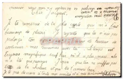Biarritz - O Rocher du Basta — Fototipia Lahouche Frères, Toulouse, n° 1277 — Verso