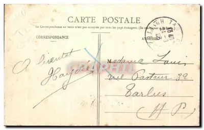 Biarritz Pittoresque — onda sul Rocher de la Vierge — Edizione A. Simons, N° 110 — Verso