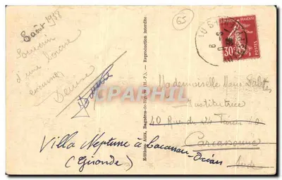 Les Pyrénées — Pic du Midi de Bigorre (2.877 m.) et vallon d'Arise vu de la route du Tourmalet — Éditions Alix — Verso