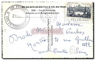 Pic du Midi de Bigorre & Col du Tourmalet — 3000 m — Edições ALIX — Verso