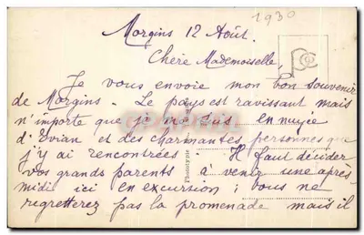 Morgins — Os Hotéis — 4118 — Verso