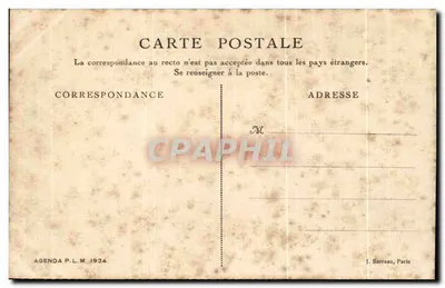 Saint-Père-sous-Vézelay — wnętrze gotyckiej kaplicy — Agenda P.L.M. 1924 — Rewers