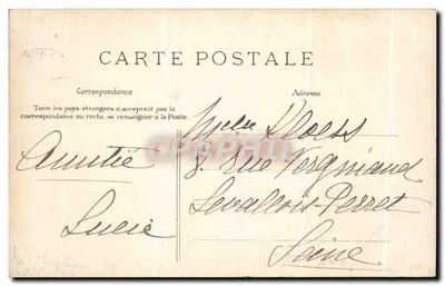 Sainte-Adresse — Boulevard Félix-Faure — wydawca nieznany, nr 50 — Rewers