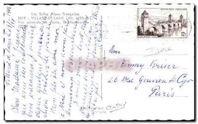 Villard-de-Lans — Ogólny widok — Éditions d'Art Grenoble — Rewers