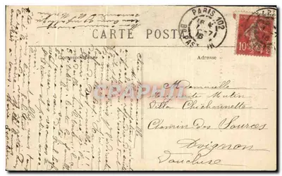 Kaplica Najświętszej Panny Maryi Zwyciężczyni — reprodukcja oryginalnego rysunku z 1873 — Własność pani Percepied — Rewers