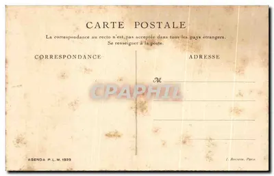 Igreja de Brou — Túmulo de Philibert Le Beau — Cl. Boulanger, Agenda P.L.M. 1923 — Verso