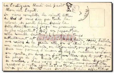 Le Pouliguen — El roquero extraño — serie 71, editor '7e mille' — Reverso